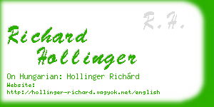 richard hollinger business card